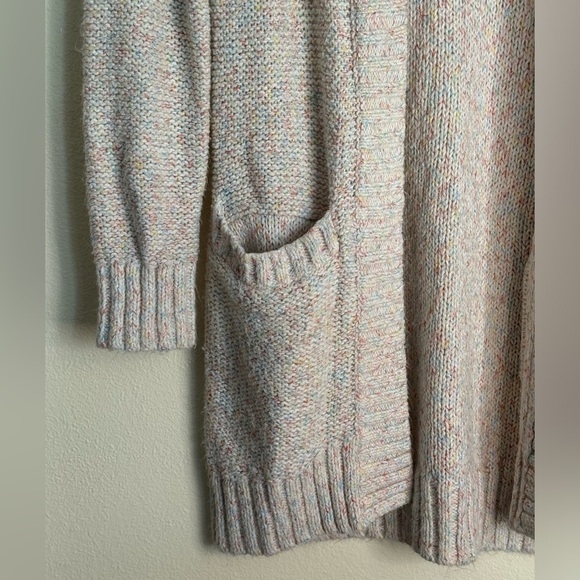 Hollister S Pink Blue Open Long Cardigan Sweater - Picture 4 of 9